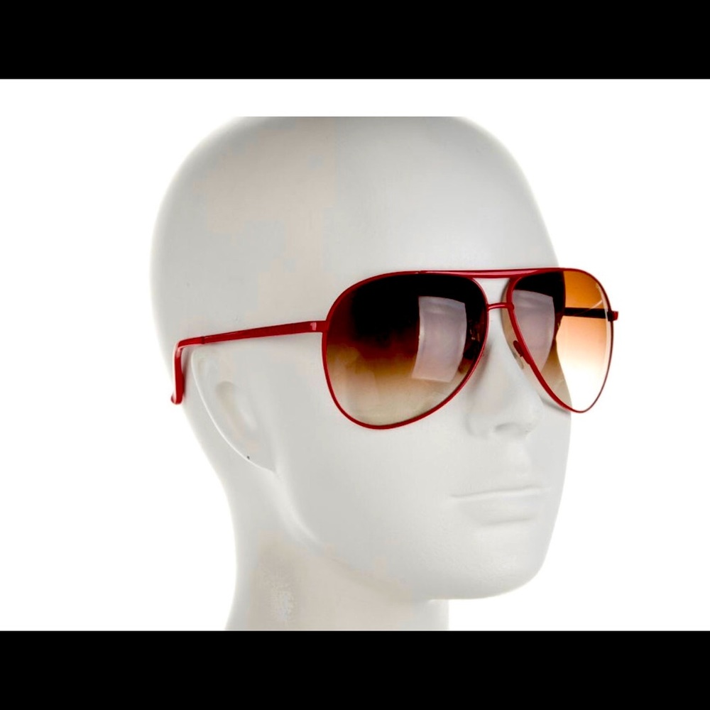 Marc Jacobs Red Aviator Sunglasses! Excellent Condition. Comes with box!